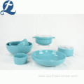 Wholesale custom emboss grid binaural ceramic soup pots